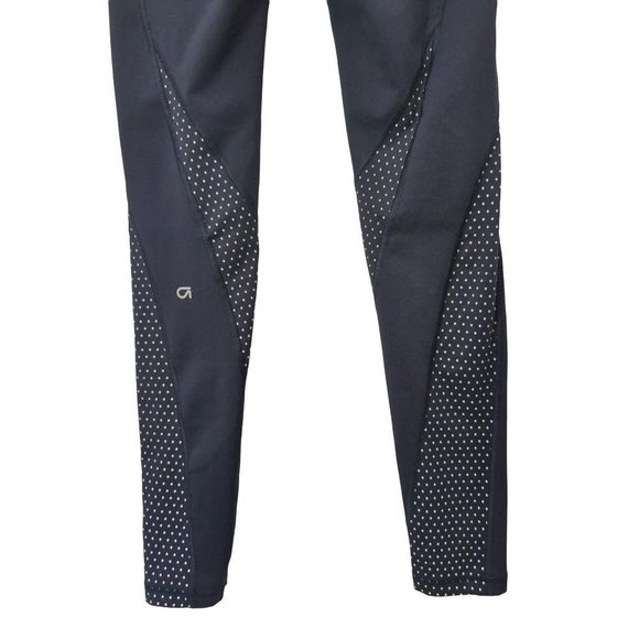 Gap Fit Leggings Womens M Blue Silver Polkadot Reflective Full Length GFast - Picture 4 of 8